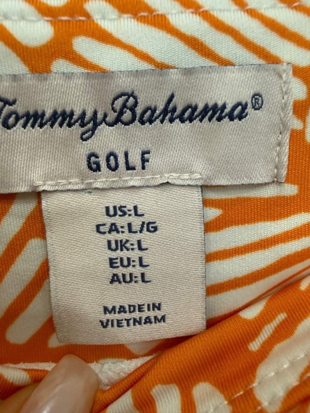 NWOT Tommy Bahama Golf Skort Orange with White Shells - Picture 2 of 5
